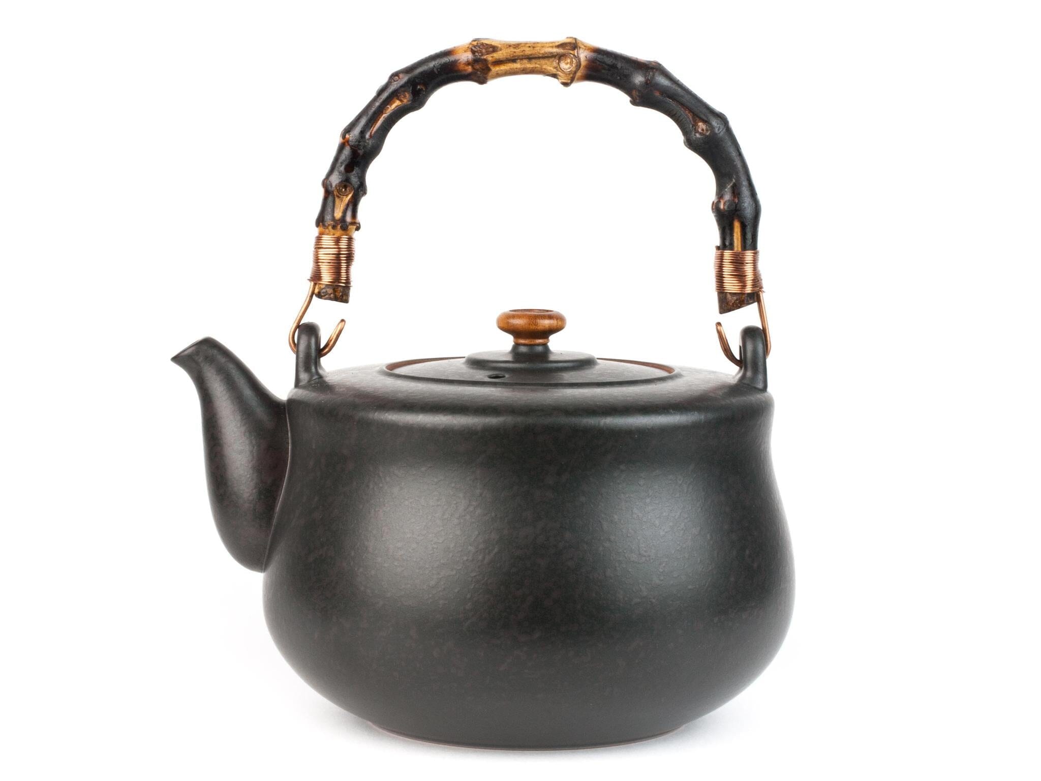 Chai Soda Fired Tea Kettle selling with Bamboo handle